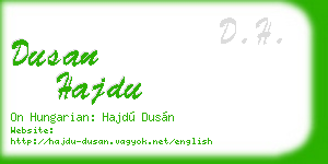 dusan hajdu business card